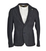 Blazer Bleu en Laine Mélangée