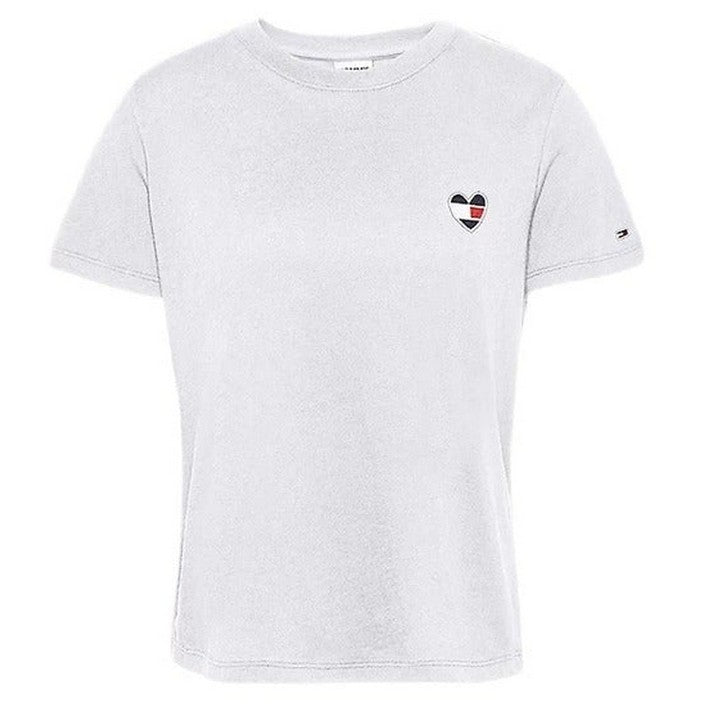 T-Shirt Blanc avec Logo Cœur