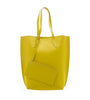 Petit Tote Bag Jaune en Cuir