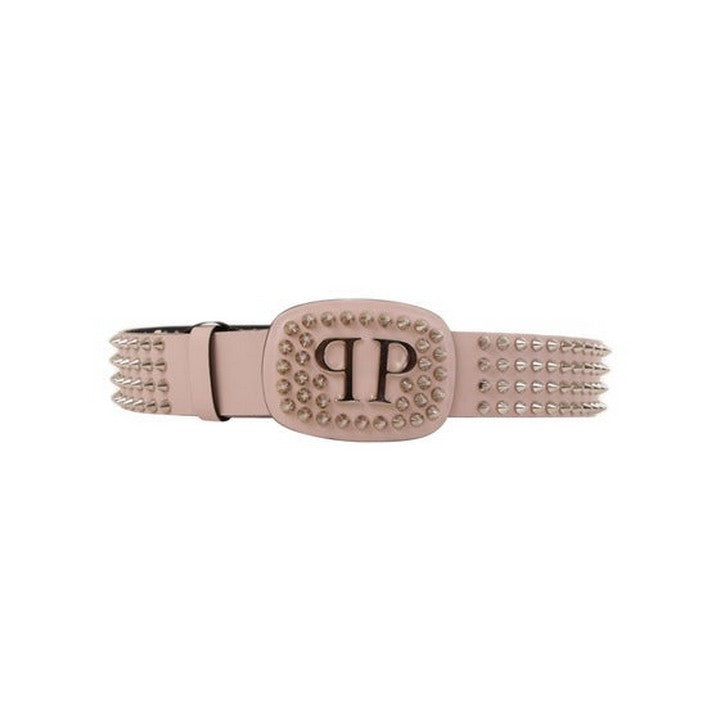 Ceinture Rose en Cuir Clouté