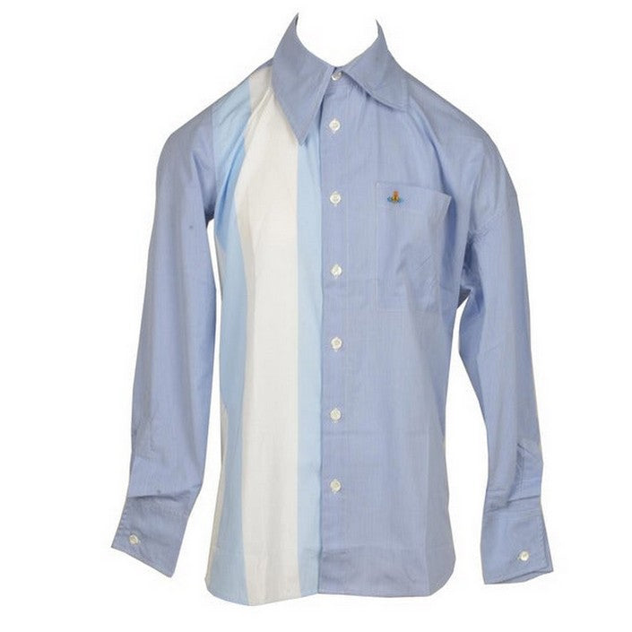 Chemise Blanche et Bleue en Coton