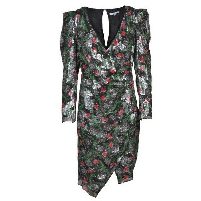 Robe à Motif Floral en Soie Mélangée