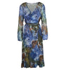 Robe Bleue à Motif Floral