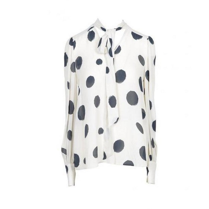 Blouse Blanche à Pois