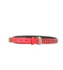 Ceinture Rose Vif en Cuir Clouté