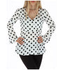 Blouse Blanche à Pois Noirs