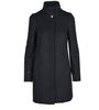 Manteau Noir en Laine Mélangée