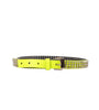 Ceinture Jaune en Cuir Clouté