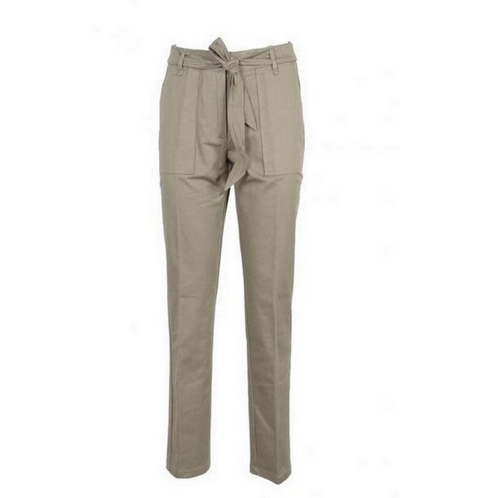 Pantalon Regular Beige en Coton