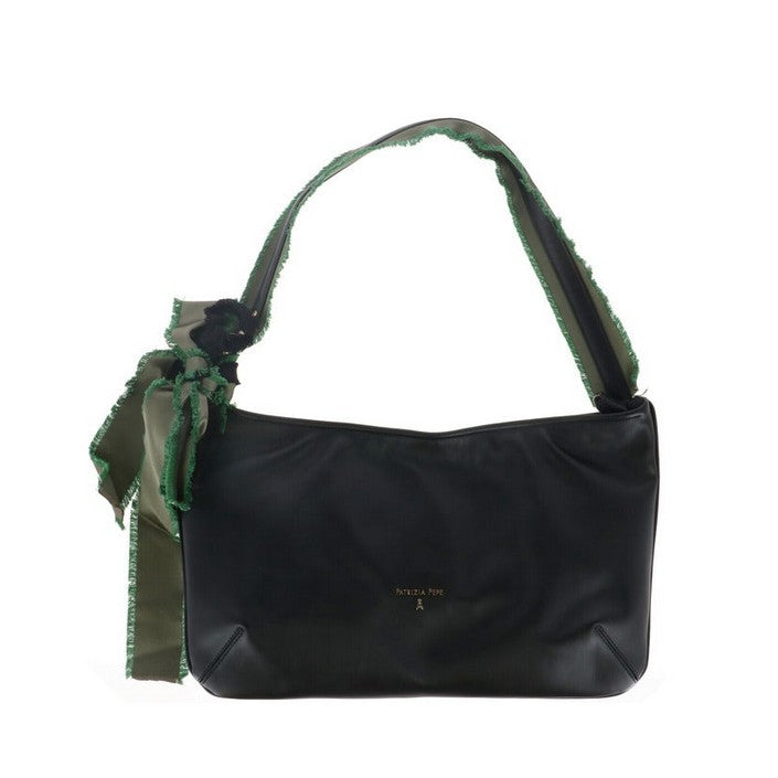 Sac à Main Noir et Vert en Cuir