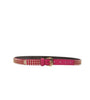 Ceinture Magenta en Cuir Clouté