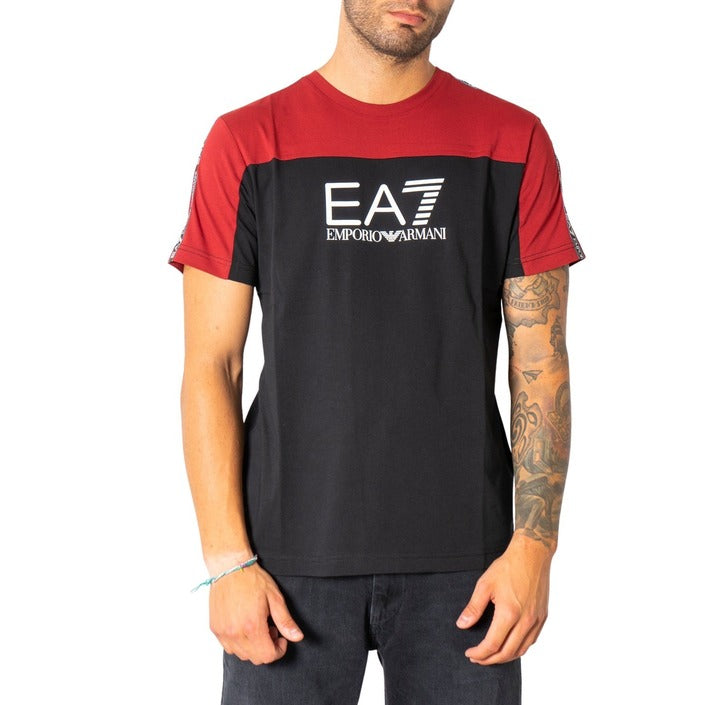 T-Shirt Rouge et Noir en Coton