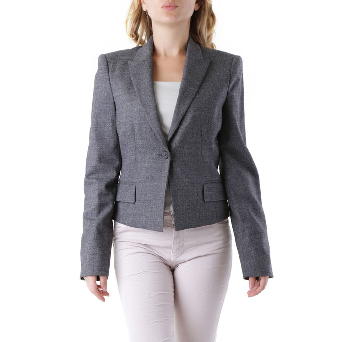 Blazer Gris en Laine Mélangée