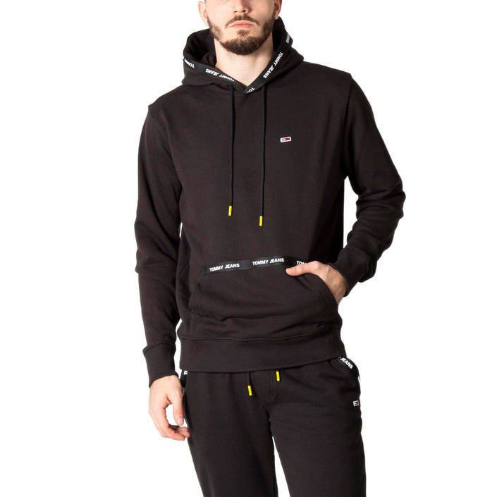 Sweat Noir à Capuche avec Logo