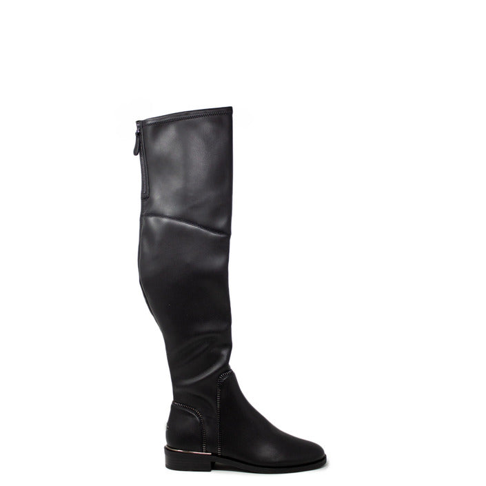 Bottes Hautes Noires en Cuir